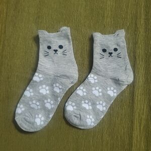 Cat Paw Print Socks for Adults - 2 Pairs